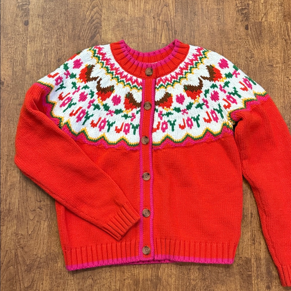 Brand new without tags Lands End Holiday Cardigan size Small